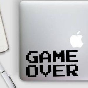 Game over vinyl decal any color